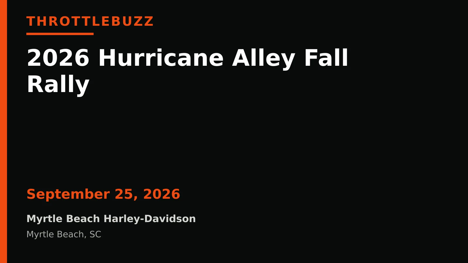 2026 Hurricane Alley Fall Rally event artwork