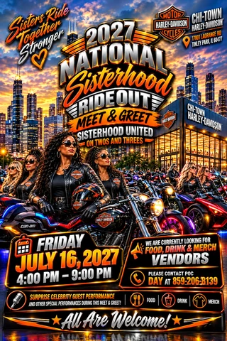 2027 National Sisterhood Ride-Out event flyer