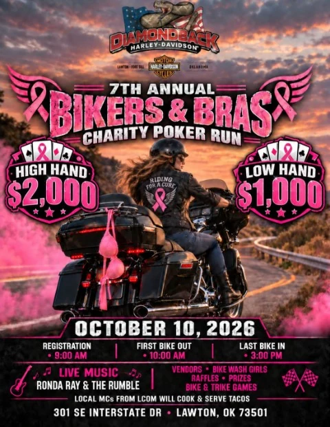 7th Annual Bikers & Bras event flyer