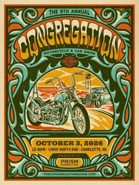 9th Annual Congregation Motorcycle & Car Show event flyer