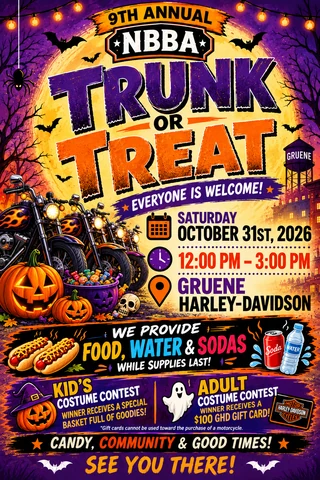 9th Annual N.B.B.A Trunk or Treat event flyer