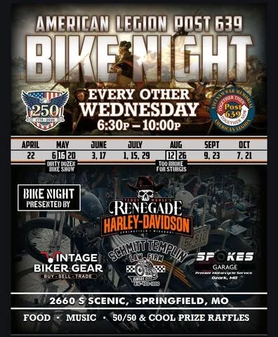 American Legion Bike Night event flyer