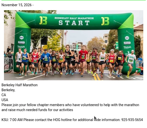 Berkeley Half Marathon (RW) event flyer