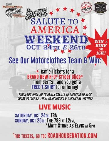 Berts Salute to America Weekend event flyer