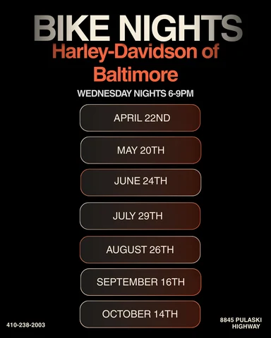 BIKE NIGHT @ HDB event flyer