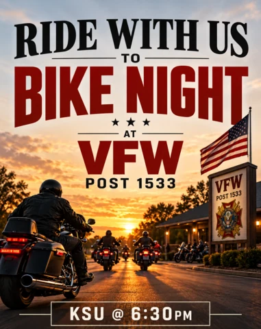 Bike Night @ VFW Post 1533 event flyer