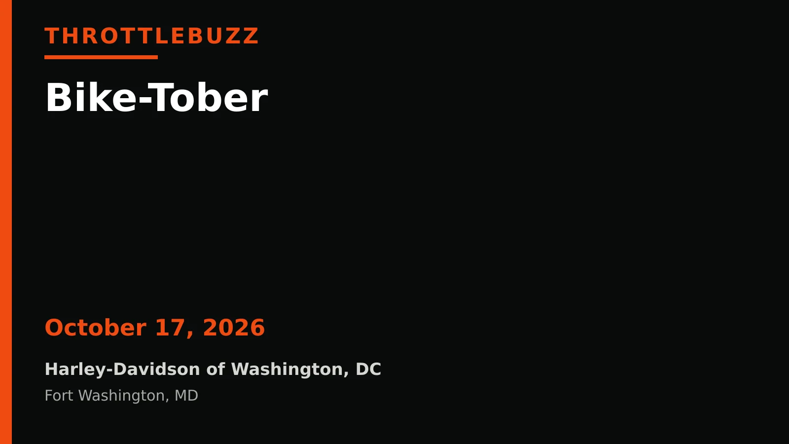Bike-Tober event flyer