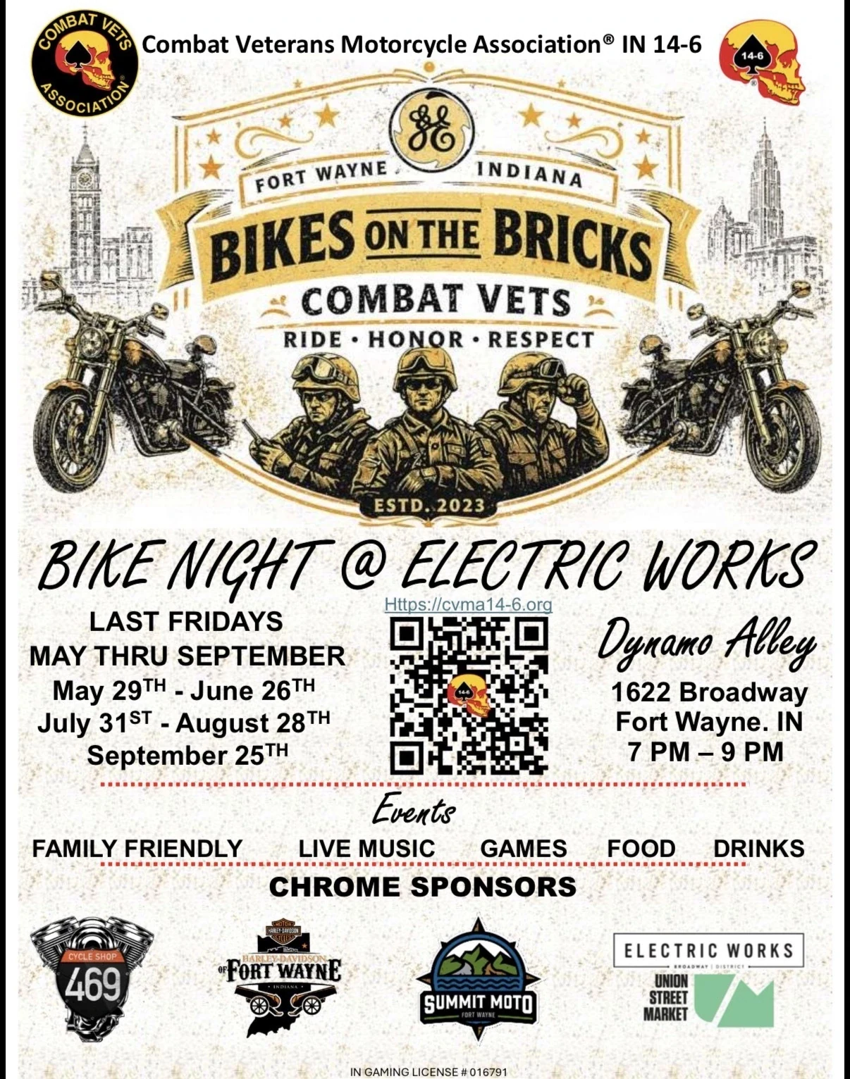 Bikes on The Bricks event flyer