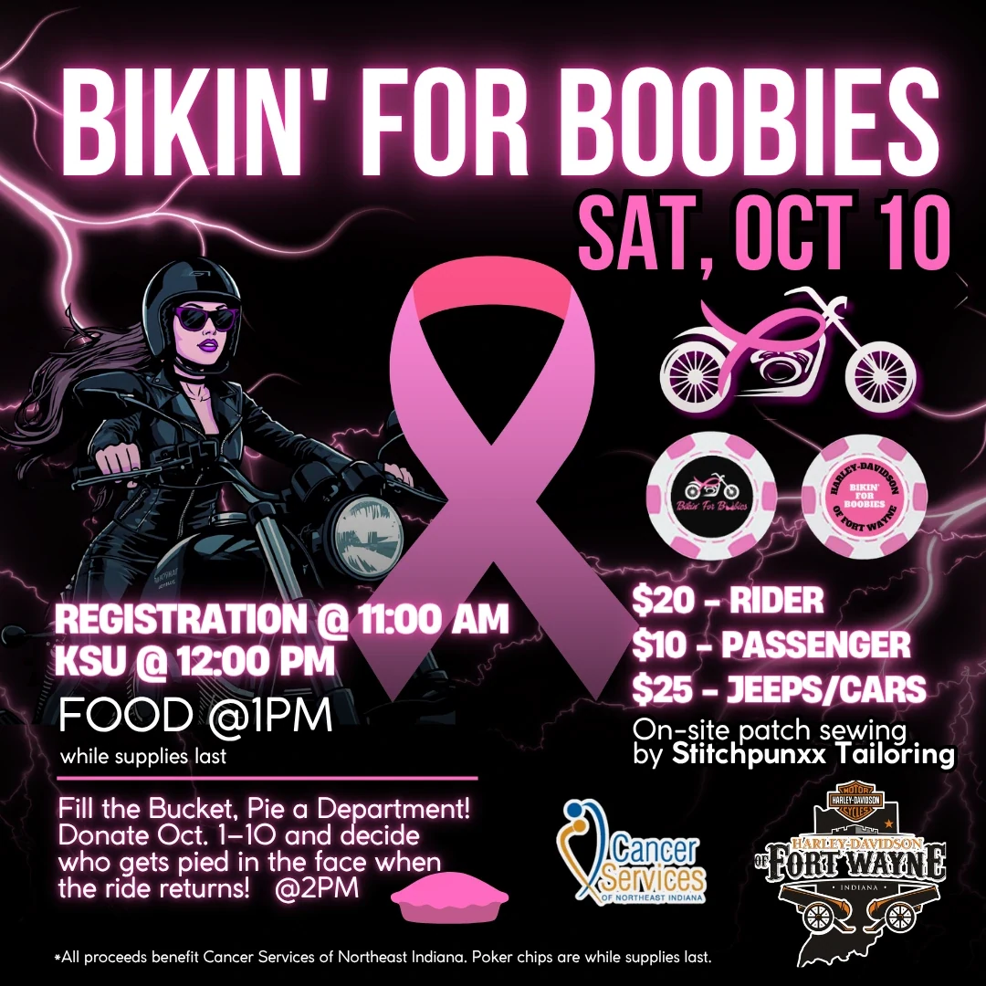 Bikin For Boobies event flyer