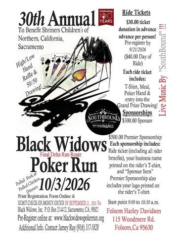 Black Widow Ride event flyer
