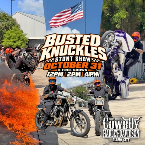 Busted Knuckles Stunt Show event flyer