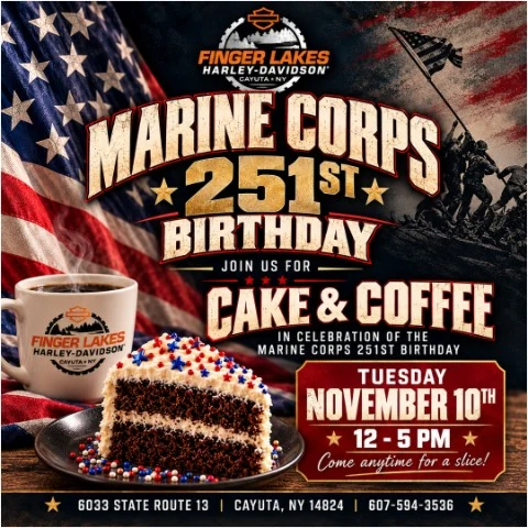 CAKE & COFFEE - Celebrating 251st Birthday for the Marine Corp! event flyer