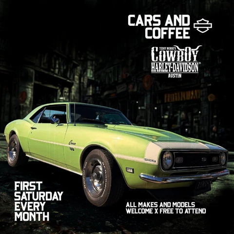 Cars & Coffee with Santa! event flyer