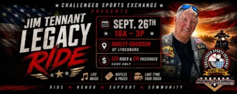Challenged Sports Exchange Presents The Jim Tennant Legacy Ride event flyer