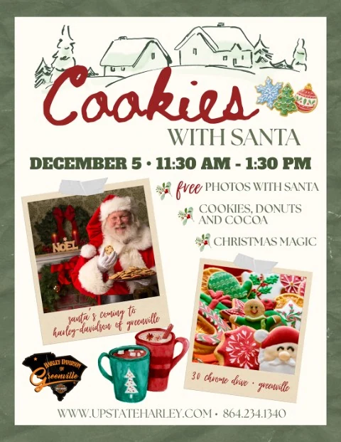 Cookies w/ Santa event flyer