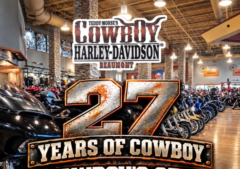 Cowboys 27th Birthday Bash & HOG Chapter Meeting event flyer