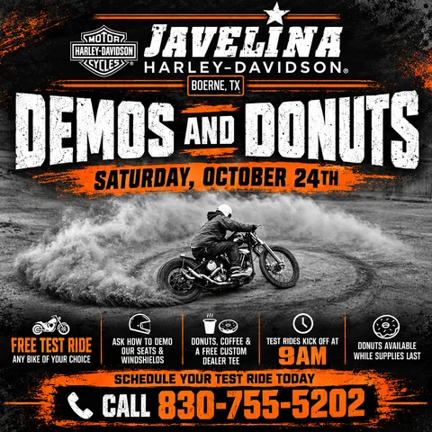 Demos and Donuts event flyer