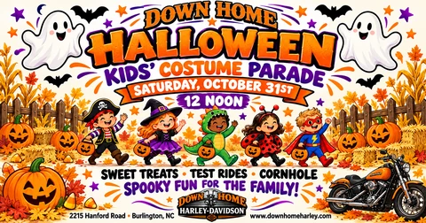 DOWN HOME HALLOWEEN KIDS' COSTUME PARADE event flyer