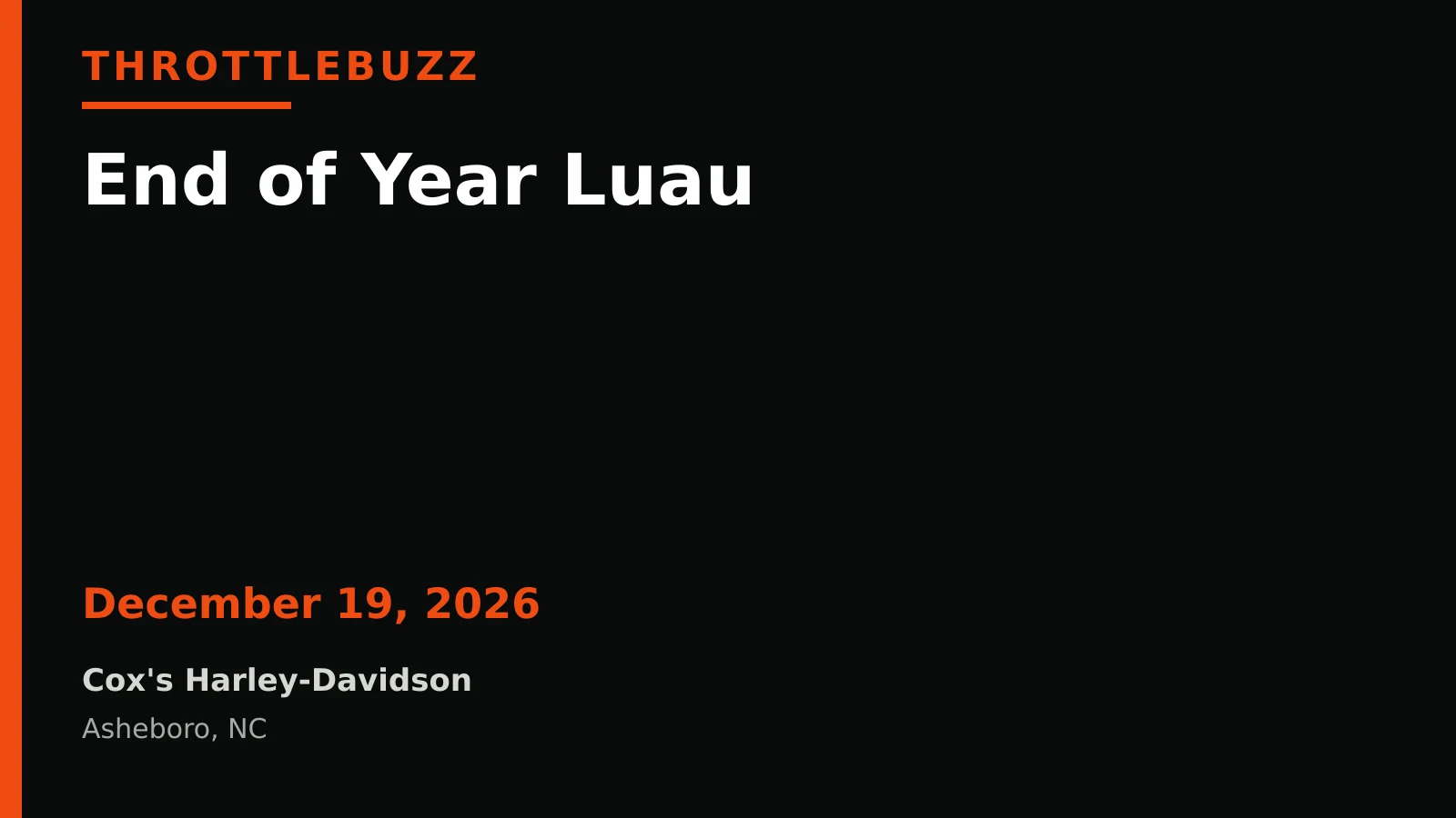 End of Year Luau event flyer