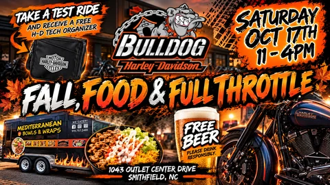 Fall, Food and Full Throttle event flyer