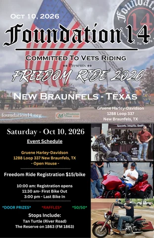 Foundation 14: Freedom Ride 2026 event flyer