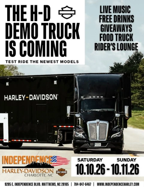 H-D Demo Truck event flyer