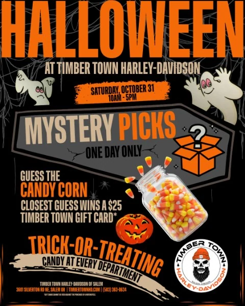 Halloween at Timber Town! event flyer