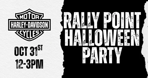 🎃 HALLOWEEN PARTY AT RALLY POINT HARLEY-DAVIDSON! 👻 event flyer
