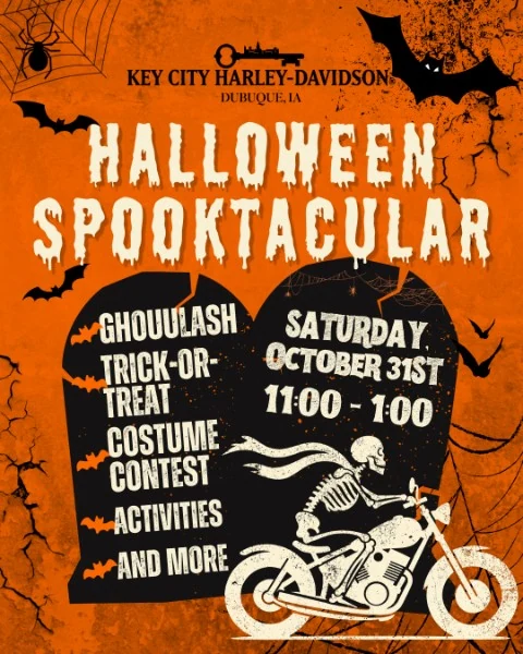 Halloween Spooktacular with Key City Harley-Davidson event flyer