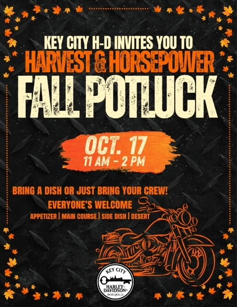 Harvest & Horsepower Potluck event flyer