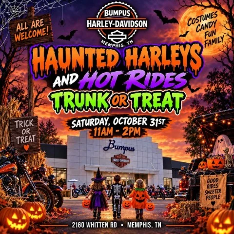 Haunted Harleys & Hot Rides event flyer