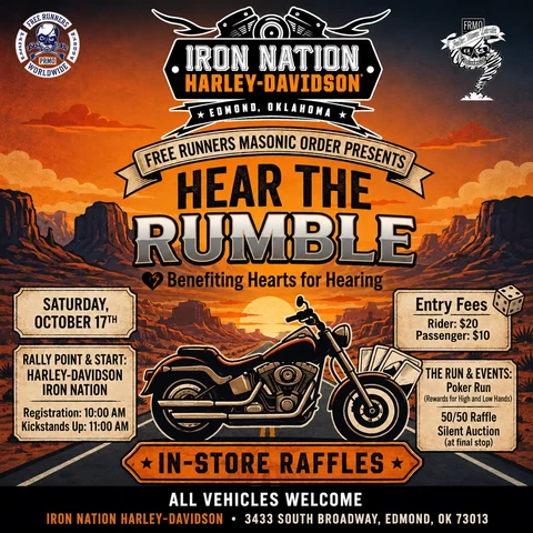 Hear the Rumble - Poker Run Benefiting HeNew Event event flyer