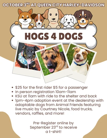 HOGS 4 Dogs event flyer
