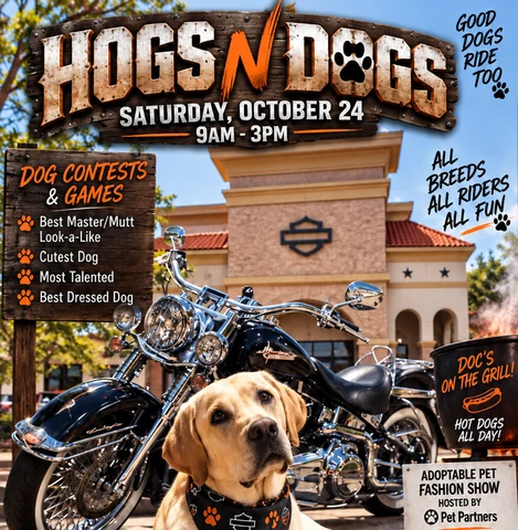 Hogs N Dogs event flyer