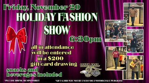 Holiday Fashion Show event flyer