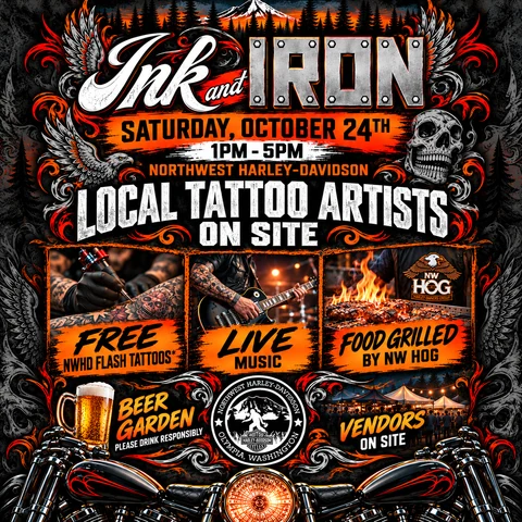 Ink and Iron event flyer