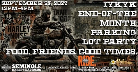 IYKY End-of-the Month Parking Lot Party event flyer