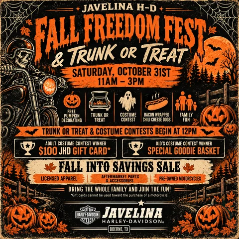 Javelina HD Fall Freedom Fest & Trunk or Treat event flyer