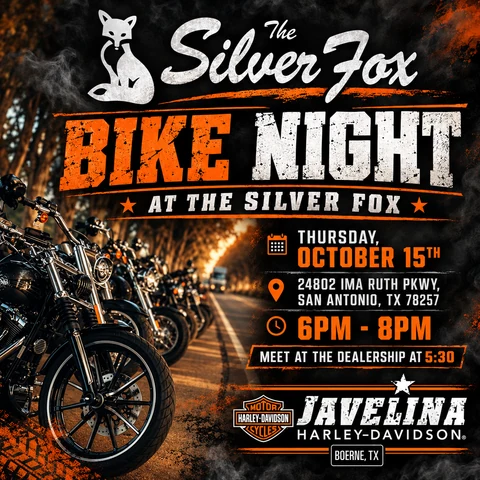 JHD Bike Night event flyer