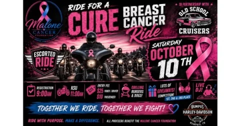 Kat Daddy Breast Cancer Ride event flyer