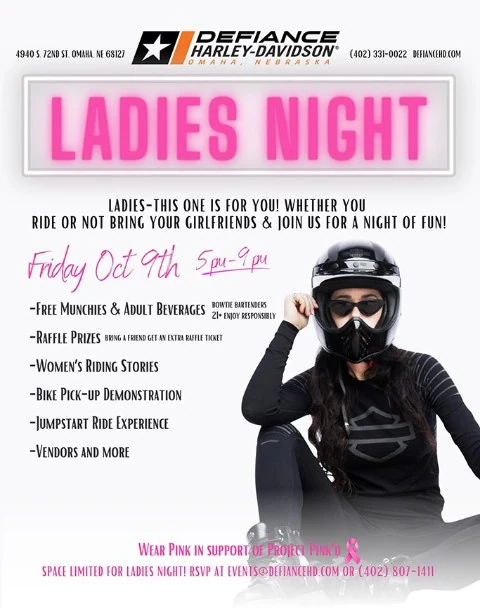 LADIES NIGHT event flyer
