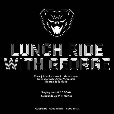 Lunch Ride with George event flyer