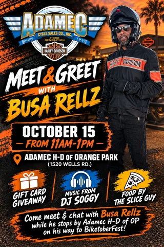 Meet & Greet with Busa Rellz - OP event flyer
