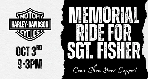 Memorial Ride for Sgt. Chris Fisher event flyer