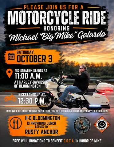 Mike Galardo Memorial Ride event flyer