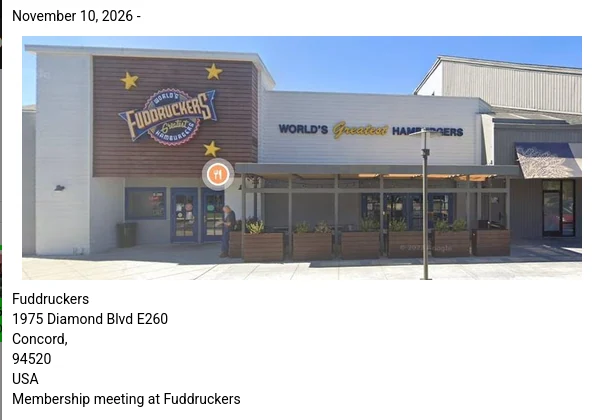 Mt. Diablo HOG General Membership Meeting (RW) event flyer