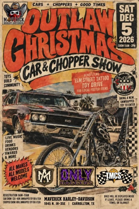 OUTLAW CHRISTMAS CAR & CHOPPER SHOW event flyer