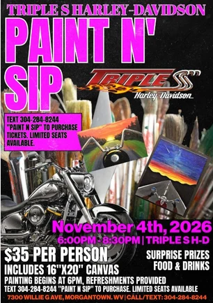 Paint N Sip event flyer