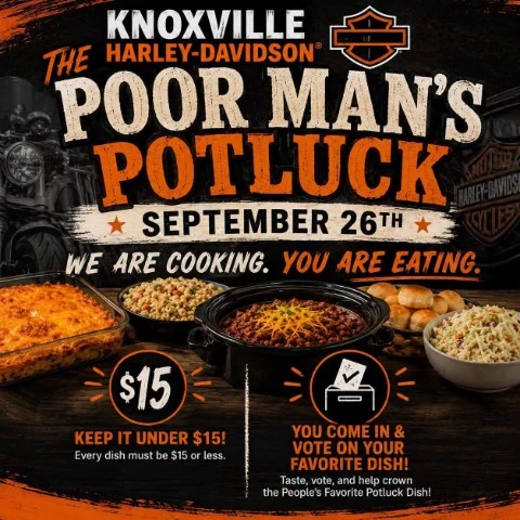 Poor Man PotLuck event flyer