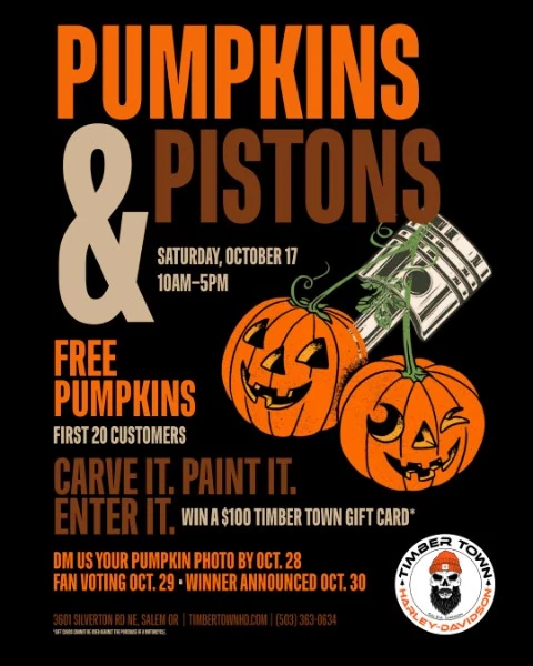 Pumpkins & Pistons event flyer